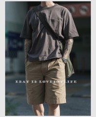 NON STOCK Drop Shoulder Pocket T-Shirt Loose Fit Men’s Heavyweight Cotton Tee