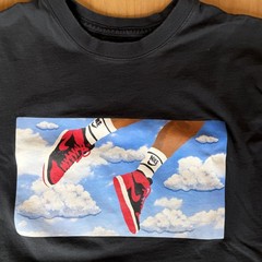 Jordan Black T-Shirt Size M Flight Essentials Clouds Jumpman Nike Air 23