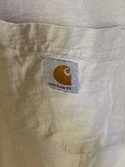 Lot of 2 Carhartt K87 Heavyweight Cotton Pocket T-Shirts Men’s L Sand & Charcoal