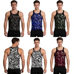 Men’s Tank Top Daily Wear Shirts Vacation T-Shirt Gym Undershirts Fitness Mesh