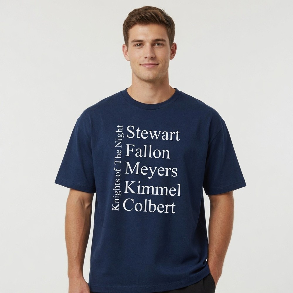 Knights of The Night Late Night Talk Show Oversize Cotton Tee