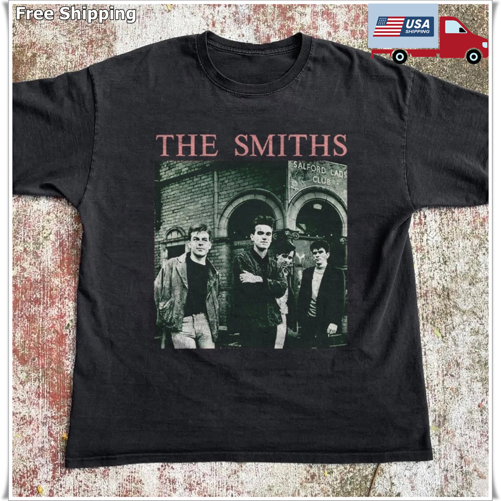 The Smiths Rock Band T-shirt, Unisex Black Cotton T-shirt, Size S-5XL