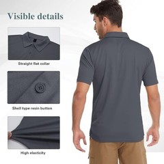 Tactical Quick Dry Mens Polo T-Shirt Combat Short Sleeve Team Work Casual Shirt
