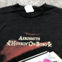 Vintage Aerosmith Shirt Mens Medium Black Honkin On Bobo Tour 2004 Graphic