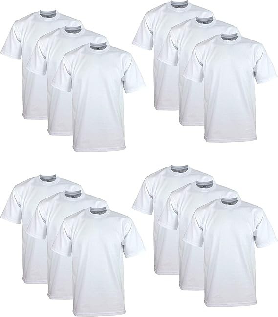 1 2 Pack – New ( Large) Pro Club Men’s Heavyweight Short Sleeve T Shirt white