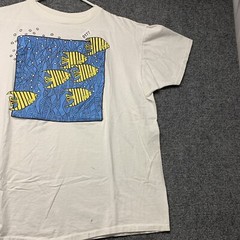 Vintage Aquatic T-shirt Adult Size Extra Large White Short Sleeve Men’s 80s