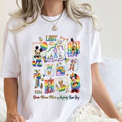 Disney Family Rainbow Pride Month Tee, Mickey and Friends Support Tee, LGBT Ally
