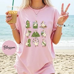 Funny Pickle Duck Shirt Cute Whimsical Animal Graphic Tee Cottagecore Gift