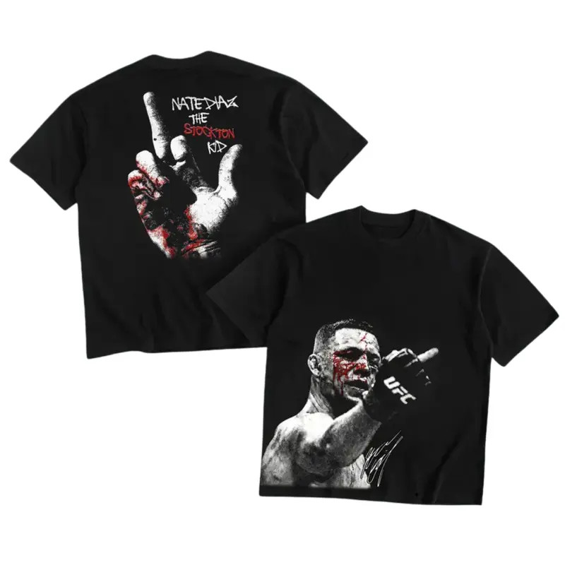 Nate Diaz The Stockton Kid UFC T-shirt, MMA Fight Night Shirt