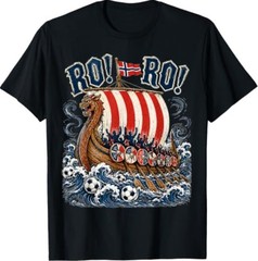 Norway Viking Ship Soccer Football Supporter Norway Pride T-Shirt
