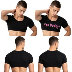 Mens Vest Soft Undershirt Workout T-Shirts Exercise Tops Crop Top Tank Sexy Gym