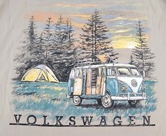 Volkswagen Shirt Mens Medium Bus Type 2 VW Camping Outdoor Hiking Surf Adult A46