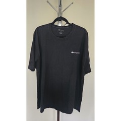 Champion Mens XXL Black Graphic T-Shirt Short Sleeve Crew Neck Script Logo Tee