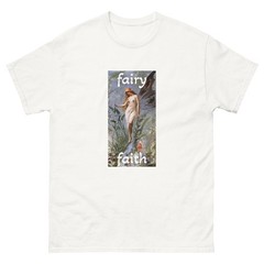 Female Fairy Faith Irish Celtic Ireland unisex white cotton tee shirt t-shirt