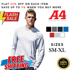A4259 A4 N3409 Mens Long Sleeve Cooling Performance Fashionable Stylish Pullover