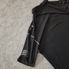 Vertical Sport US7 Men Shirt 5XL Black Graphic Short Sleeve V Neck 1/4 Button *