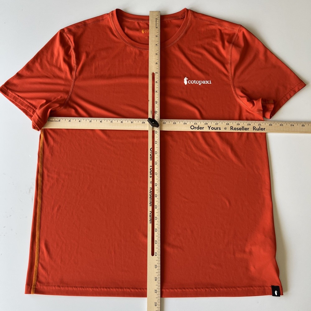 Cotopaxi T Shirt Men’s Large Orange Short Sleeve Lightweight Stretch Tee