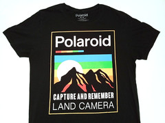 Polaroid Sz.M (Width 19in x Length 27in)100% Cotton T-Shirt Black