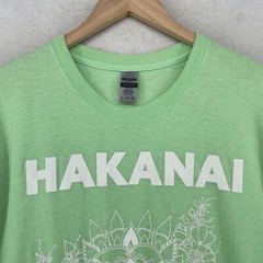 HAKANAI BAND Shirt Mens XL Liminal Bloom Ellen-Marie Hand Designed Cotton Green