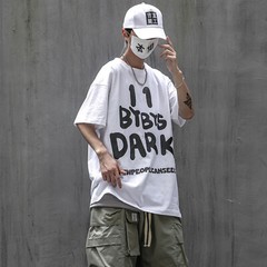 MFCT Men’s Streetwear Tshirt Dark Reflection Spray Paint Urban Short Sleeves Tee