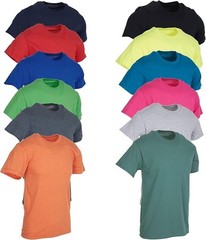 SOCKS’NBULK Mens Cotton Crew Neck Short Sleeve T-Shirts Mix Colors (12 Pack Mix)