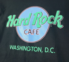 Vintage Hard Rock Cafe Shirt XL Washington DC Black Single Stitch 90s Logo USA