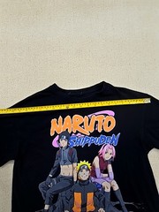 Naruto Shippuden Oversize Black T-Shirt Sasuke Sakura Short Sleeve Unisex