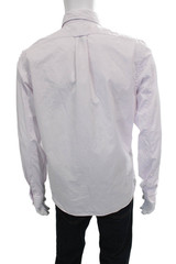 The Men’s Store at Bloomingdale’s Mens Pink Striped Button Up Shirt Size M