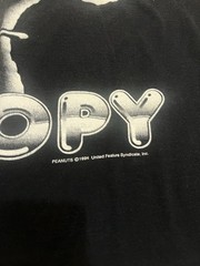 Vintage Peanuts Collection Snoopy AOP T-shirt Black Mens XL Deadstock
