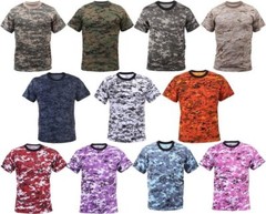 Rothco Digital Camo Tactical T-Shirt Pixel Camouflage Short Sleeve Army Shirt