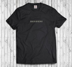 Jesus Is King Embroidery T-Shirt – Embroidered Bible Christian Shirt God is Good