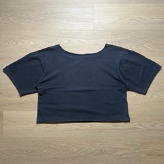 VTG 80s Medinas Gym Size XL Cropped Wide Fit Bodybuilder Muscle Shirt USA Black
