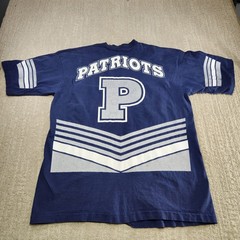 Vintage 90s New England Patriots Shirt Men XL AOP Salem Sports Single Stitch NFL