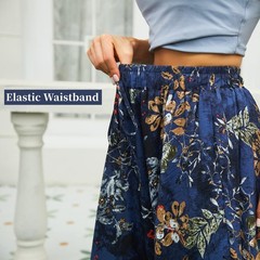 Maxi Skirts for Women with Pockets Long Midi Length Casual Skirt for Beach Pa…