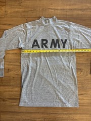 VTG Lot Of 2 US Army Military Issued Physical Fitness Long Sleeve Shirts X Small