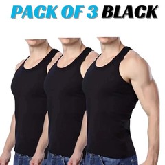 MENS VESTS 100% Cotton TANK TOP SUMMER TRAINING GYM TOPS PACK PLAIN S-2XL