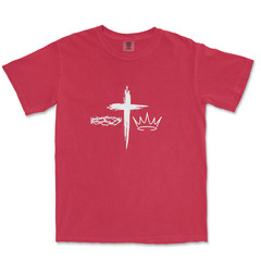 Cross With Crowns Shirt Christian Shirts for Men Graphic Jesus Shirts For Men