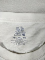 Fruit Of The Loom Shirt Mens 2XL White Built On Freedom Flag USA Tee Patriotic