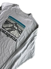 Patagonia Classic Fit Long Sleeve Shirt Men’s Size Small S Ice White Logo