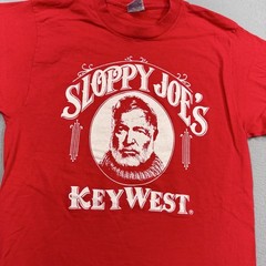 Sloppy Joe’s Key West Shirt Mens Large Red Cal Cru Souvenir Graphic T-Shirt Tee