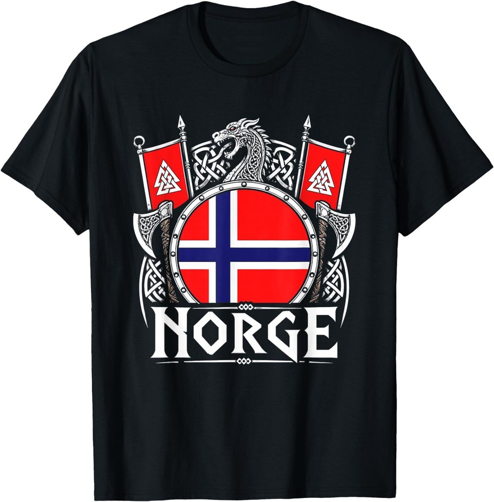 Norge Norwegian Men Norwegian Flag Norway T-Shirt