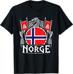 Norge Norwegian Men Norwegian Flag Norway T-Shirt