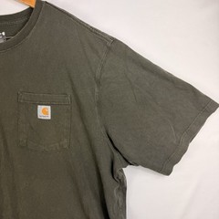 Carhartt T-Shirt Men’s 2XL Tall Loose Fit Gray Short Sleeve Pocket 100% Cotton