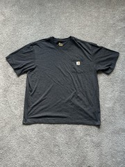 Carhartt Men’s Short Sleeve T-Shirt Crew Neck Cotton, Grey, Size 2XL