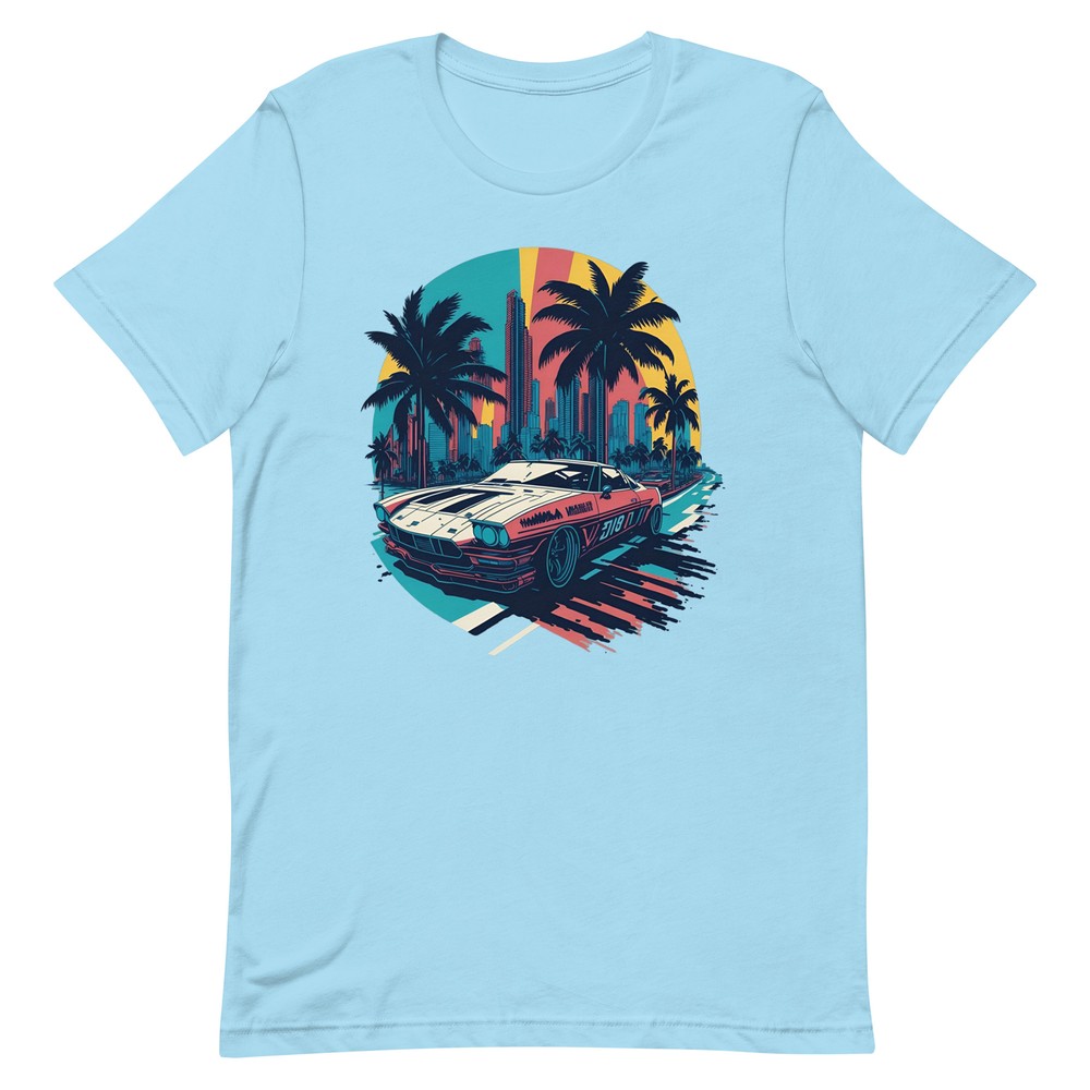 Exotic Car Tropical Street Unisex t-shirt