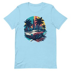 Exotic Car Tropical Street Unisex t-shirt