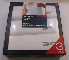 3 GENUINE REEBOK MENS BIG & TALL 2XL 3XL 4XL 100% COTTON WHITE TANK TOP T SHIRTS