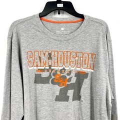 COLOSSEUM Mens Sam Houston State Bearkats TShirt Large Grey Long Sleeve NWT