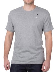 Nike Men’s Sportswear Embroidered Swoosh T-shirt Gray-X-Large