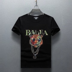 New Fashion Trendy Rhinestones Summer Short Sleeve Luxury Men Streetwear T-Shirt